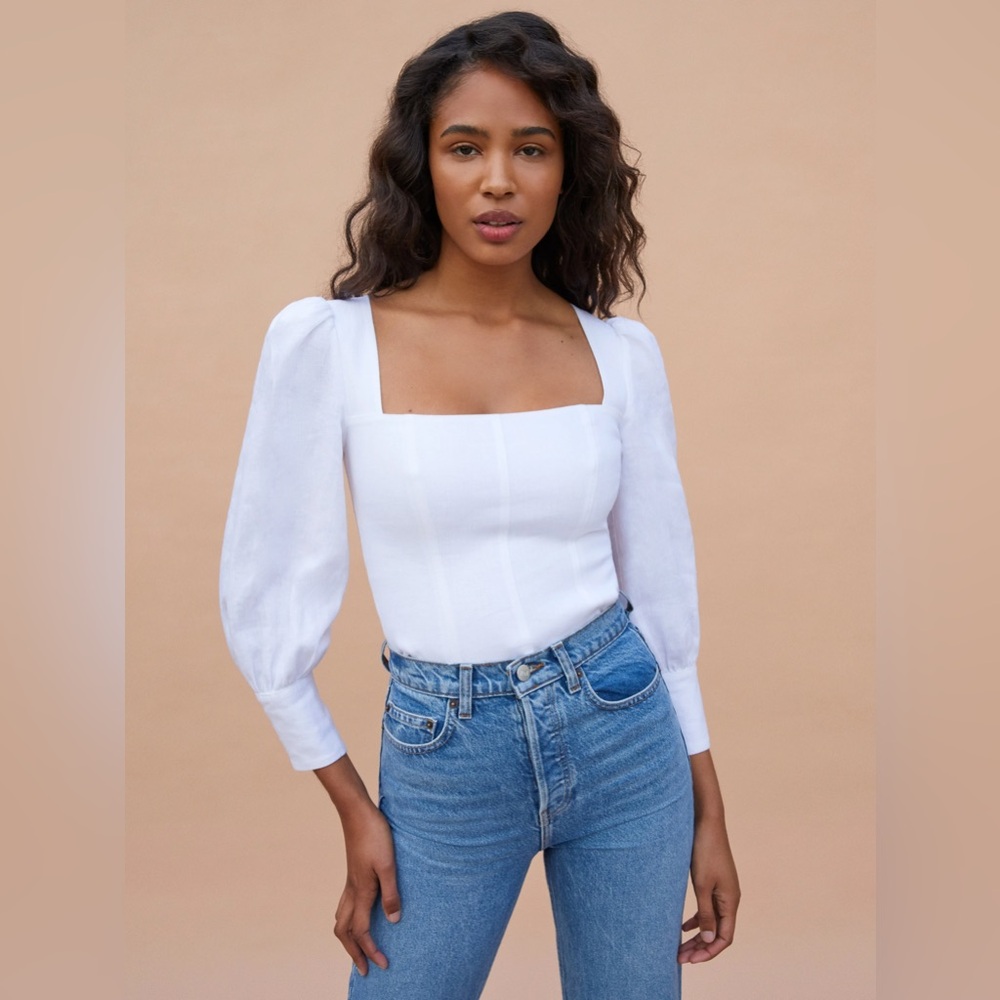 Reformation Stilton Linen Top